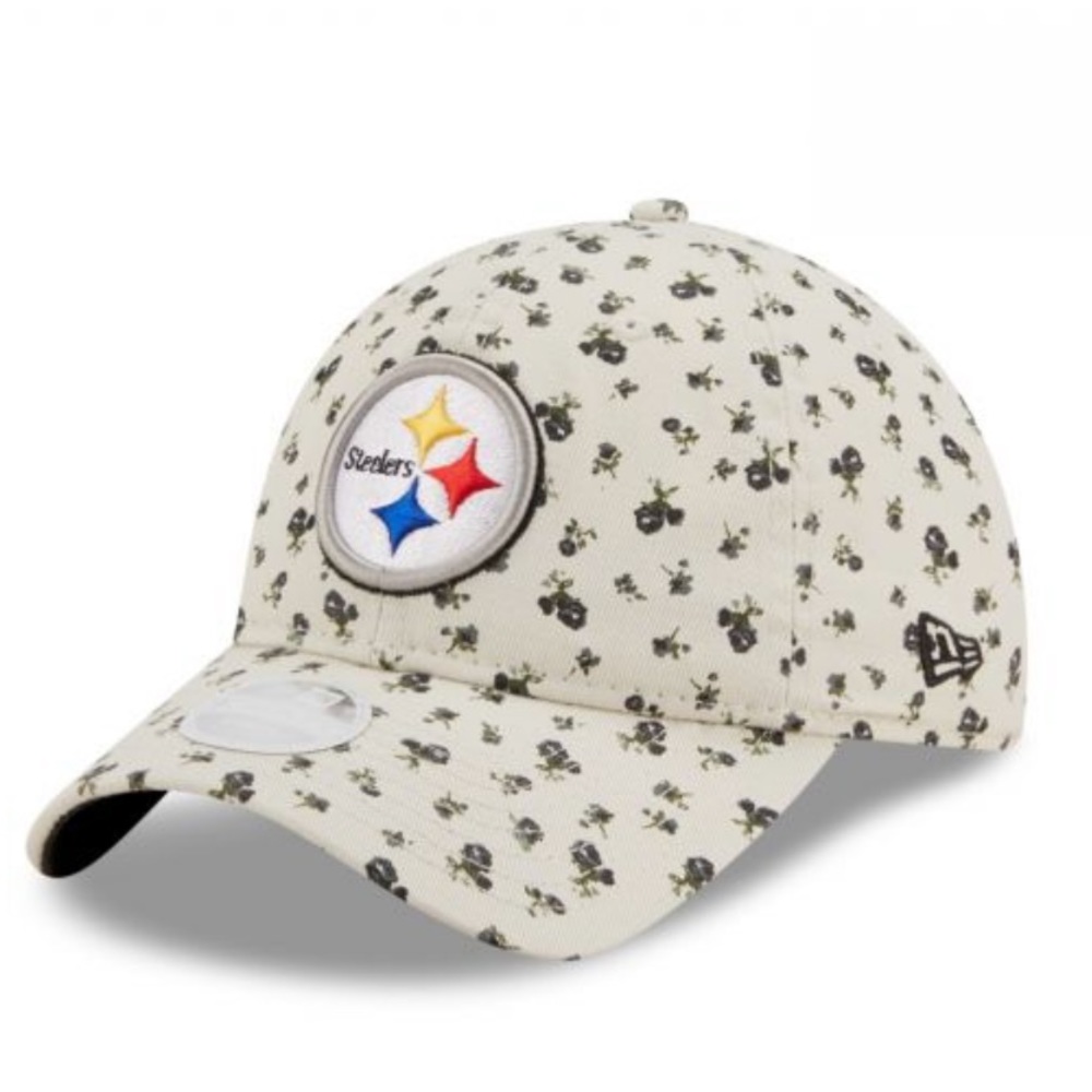 Steelers Women's New Era 9TWENTY Floral Ivory Hat